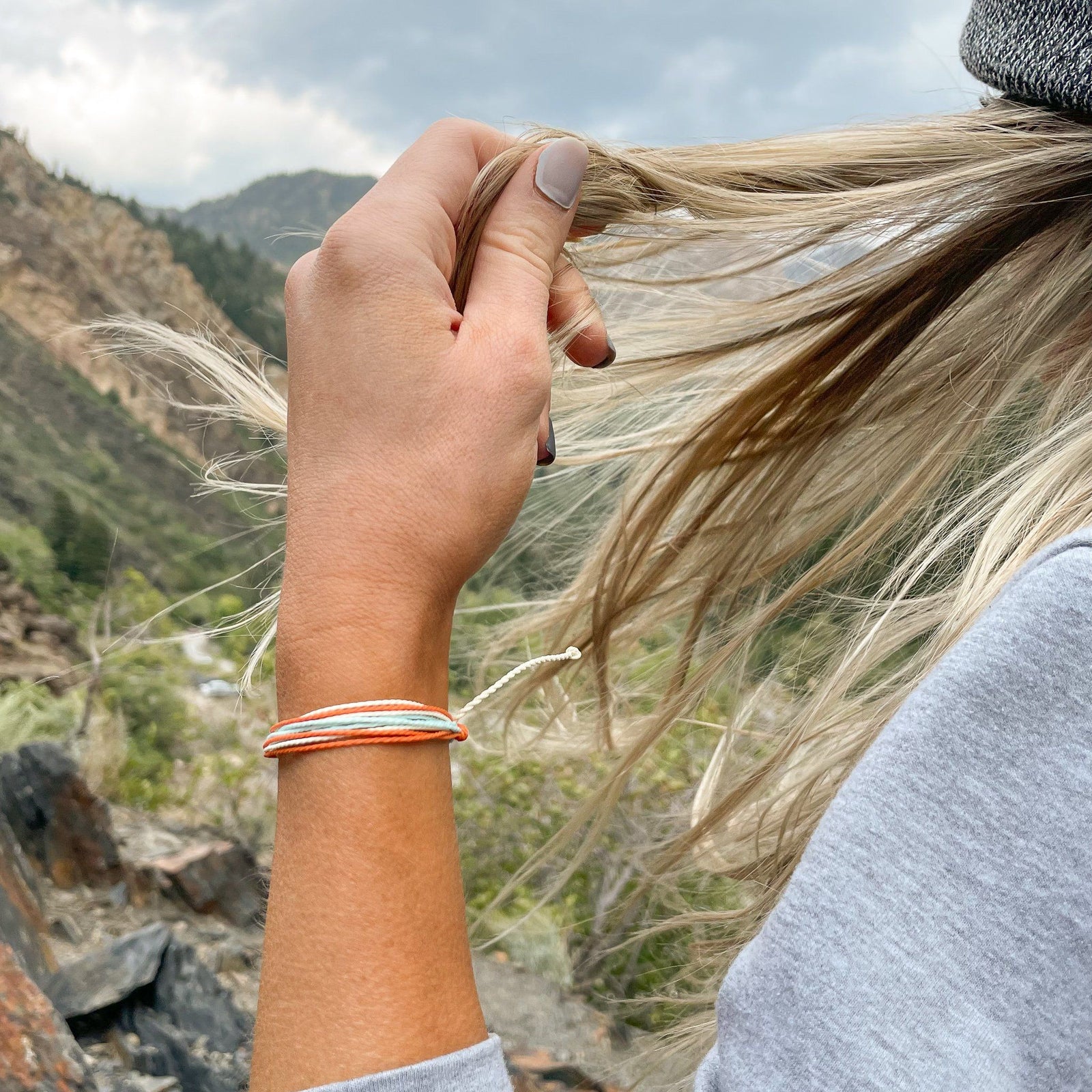 orange juice bracelet from Nakana Bracelet's OG collection on a white background