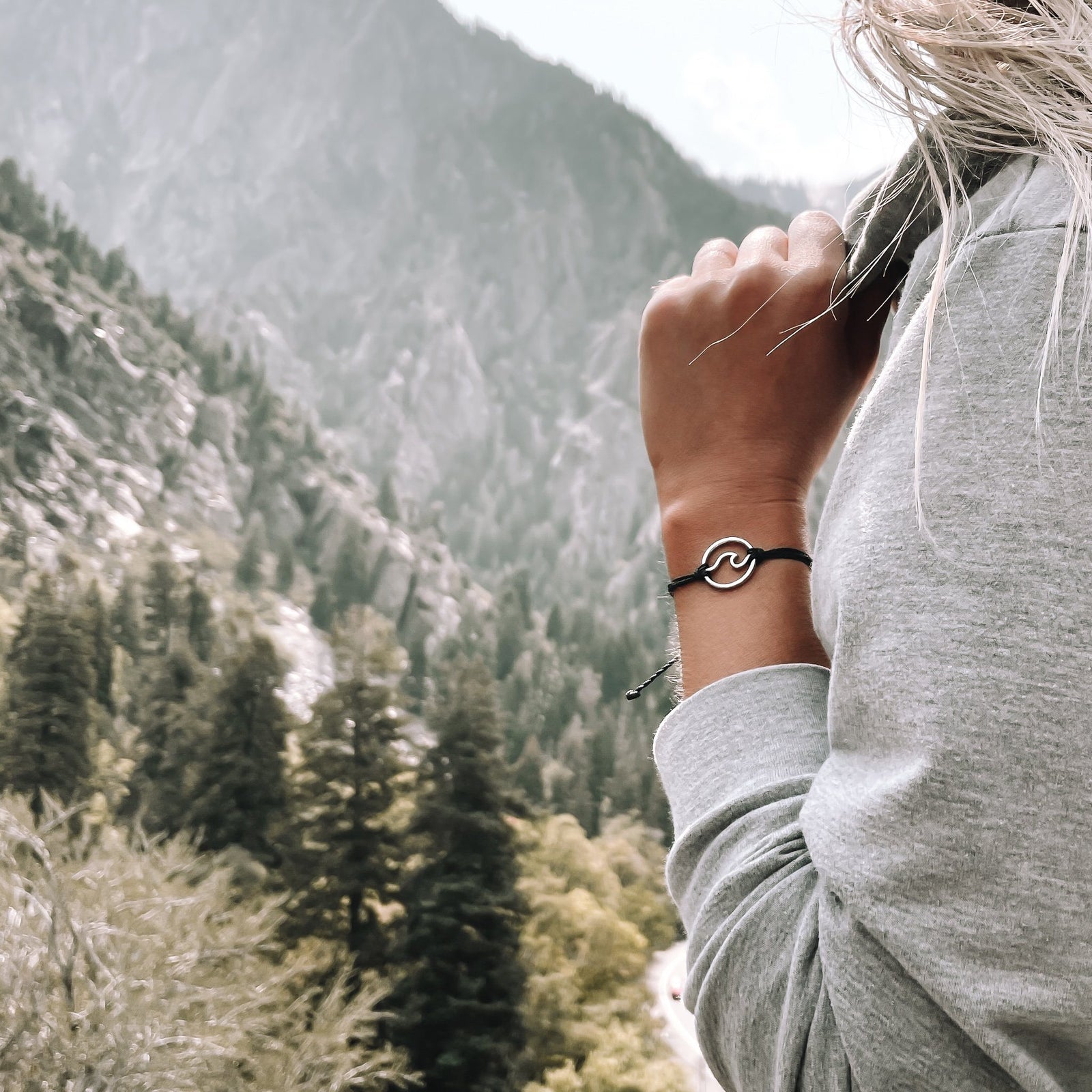 midnight wave bracelet from Nakana Bracelet's OG collection on a white background