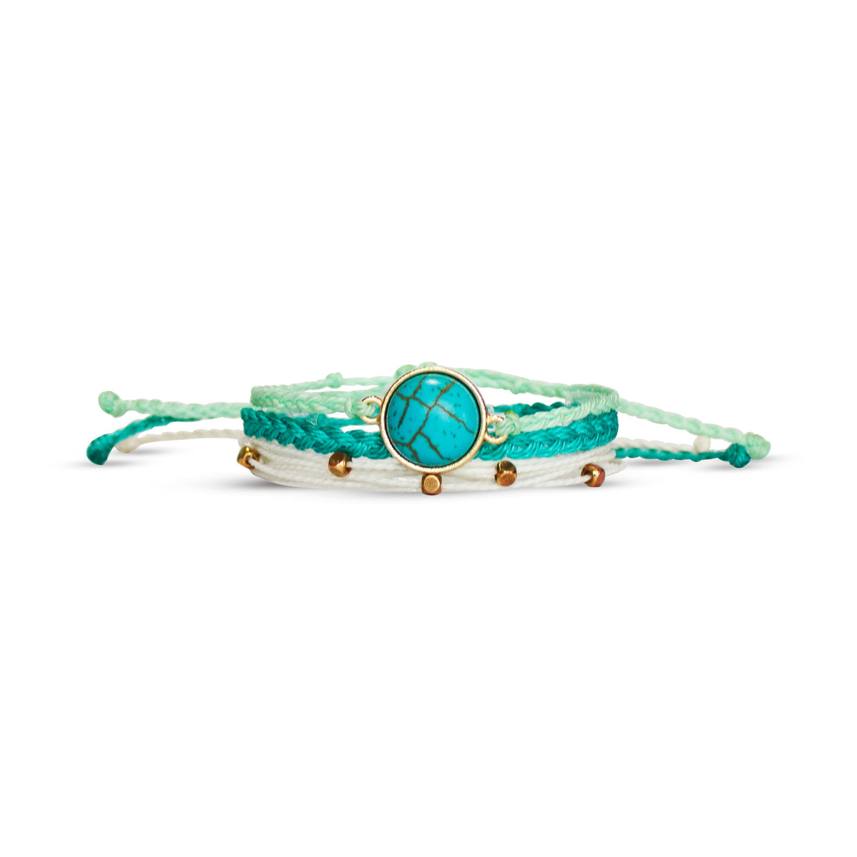 emerald eyes bracelet from Nakana Bracelet&#39;s OG collection on a white background