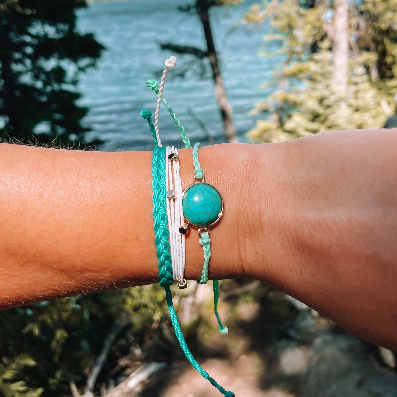 emerald eyes bracelet from Nakana Bracelet's OG collection on a white background